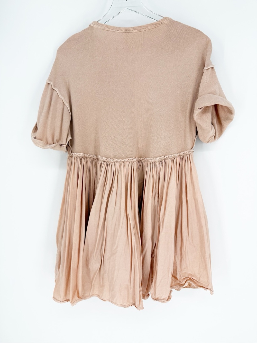Free People Catalina Bohemian Flowy Short Sleeve Mini Dress S - Picture 3 of 8